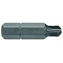 APEX Torq-Set insert bit with a standard Torq-Set head and 3/8 in hex shank. Imperial sizing. Made of impact-rated S2 steel with unfinished finish. Suitable for power tool use in industrial fastening applications. 5-pack; bit holder not included.