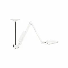Ceiling-mount LED examination light delivering 90,000 lux at 18 inches with a color temperature of 4100K and 95 CRI. Suitable for use in medical examination rooms, clinics, and hospitals where accurate tissue color differentiation is required.