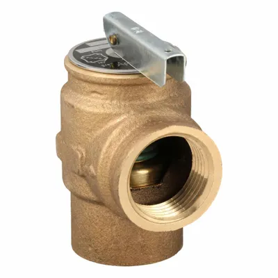 APOLLO Relief Valve: FNPT x FNPT, 3/4 in x 3/4 in, Bronze - ASME Section IV Hot Water Pressure Relief Valves