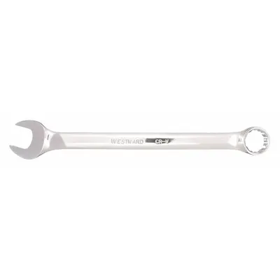 WESTWARD Combination Wrench: Alloy Steel, Chrome, 19 mm Head Size, 9 3/4 in Overall Lg - Metric 12-Point Combination Wrenches