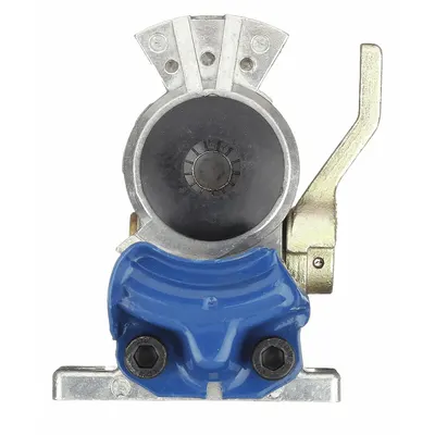TRAMEC SLOAN Gladhand: 3/8 in Port Size, Steel, Straight, Includes Shut Off - Service Gladhands (Blue)