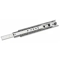Side-mount, full-extension ball bearing drawer slide with 16-inch closed length and 16-inch travel length. Designed for smooth operation in industrial cabinetry, tool storage, and equipment enclosures