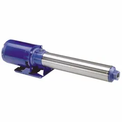 Horizontal booster pump with 3 hp single-phase motor, 115/230V AC, ODP enclosure, and 2-inch port size. Delivers 150 psi shut-off pressure and 150 ft maximum head. Suitable for boosting water pressure in commercial and industrial systems such as water supply, irrigation, and building pressure boosting.