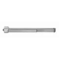 Rim-type exit device with touchbar style, constructed of aluminum. Designed for doors up to 3 ft wide. ADA compliant for accessible egress in commercial applications.