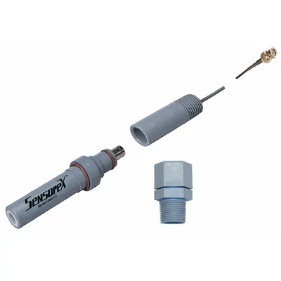 SENSOREX Probe: S6600/10/BNC, pH, 0 to 14 pH, Flat, 3.05 m Cable Lg, BNC, Double - Electrode, Probe & Sensor Kits