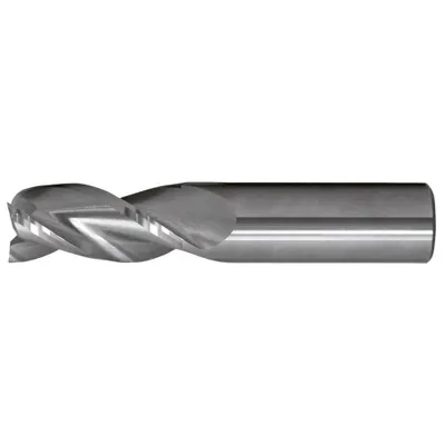 CLEVELAND Corner Radius End Mill: Carbide, 3 Flute, 5/8" Mill Dia, 3/4" LOC, 0.03" Rad - Carbide Corner-Radius End Mills for Aluminum