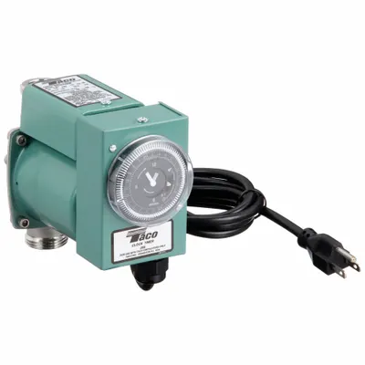 TACO Circulating Pump: 1/40 hp HP, 115V AC, Stainless Steel, 1, 11 gpm, 10 ft Max. Head - Residential Under-Sink Recirculating Pumps
