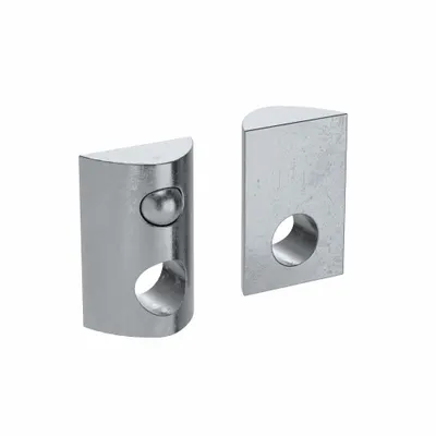 FATH INC. Roll In T-Nut: M6 Size, For 6.5 mm Slot Wd, 10 Series, Single Offset, Zinc-Plated - Roll-In T-Nuts