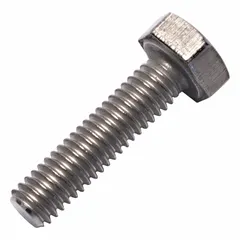 This titanium heavy hex bolt features a Grade 2 material, M4x0.7 metric thread, 20 mm length, and plain finish. It meets DIN 933 dimensional and material standards. Suitable for fastening applications requiring corrosion resistance and non-magnetic properties.