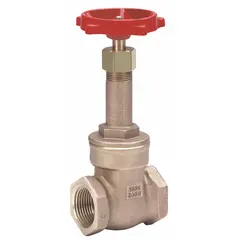 This 2-1/2 inch rising stem bronze gate valve features FNPT x FNPT connections for direct threading into piping systems. The bronze wedge and bonnet provide corrosion resistance, and the valve is rated for a maximum pressure of 200 psi (CWP). Suitable for on/off flow control in general-purpose industrial, commercial, and process applications.