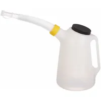 Measuring Container: 5 qt Fluid Capacity, 8 in Overall Dia, 11 1/4 in Overall Ht, Translucent, Flex (MPN 94367)