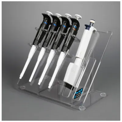 POLTEX Pipette Rack: 11 5/8 in Overall Wd, 9 in Overall Ht, 6 in Overall Lg, PETG/Rubber - Pipette Holders