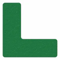 Floor Marking Tape: L, Solid, Green, No Legend, 6 in x 6 in, 0.58 mil Tape Thick, INCOM, LM, 25 PK (MPN LM110G)