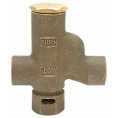 Chrome-plated trap primer with 1/2 in nominal pipe size and threaded connections. Includes a metering orifice. Overall length 7 in. Used to automatically add water to floor drain traps, maintaining the water seal to prevent sewer gas entry in commercial and industrial plumbing systems.