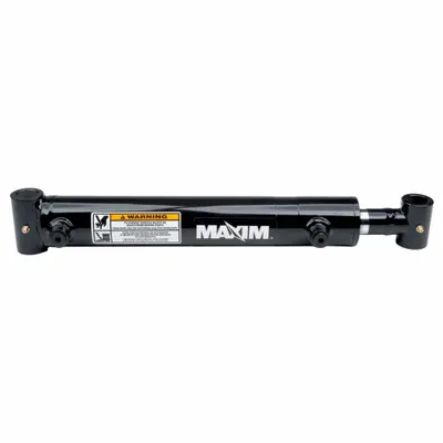MAXIM Welded Hydraulic Cylinder: 2.5 in Bore Dia., 4 in Stroke Lg, 12 in Retracted Lg - Cross-Tube Mount Welded Hydraulic Cylinders