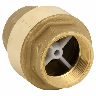 BONOMI Valve: Swing, Inline Valve Body, 1 1/2 in Pipe Size, FNPT x FNPT, Brass - Lead-Free Brass Inline Disc Check Valves