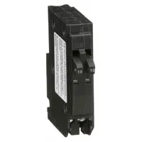 SQUARE D Miniature Circuit Breaker: 15 A, 120/240V AC, Single Phase, 10kA at 120/240V AC, 1 Poles (MPN QO1515)