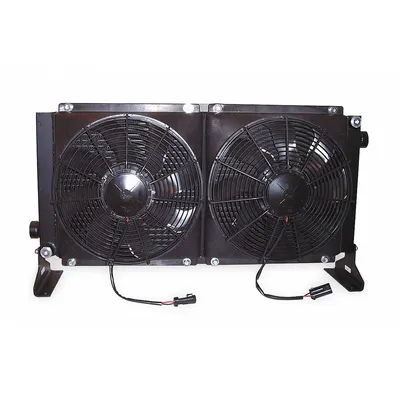 COOL-LINE Forced Air Oil Cooler: 60 hp Heat Removed, 50 gpm Max. Flow, 377 psi Max. Pressure - DC Motor Driven Forced Air Oil Coolers