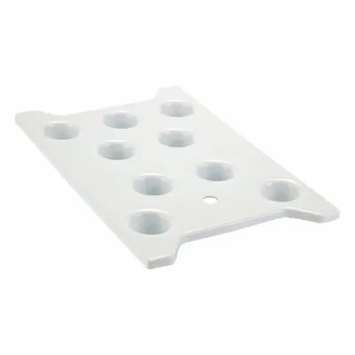 CAMBRO Ice Caddy Drain Grate: White, Plastic, 14 1/2 in Dp, 2 in Ht - Ice Caddy & Tote Accessories