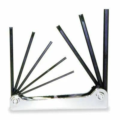 EKLIND Hex Key Set: 1 - 5 Pieces, Fold-Up Hex, Folding, SAE, Std End, Long, 1 Pieces - Folding Key Sets