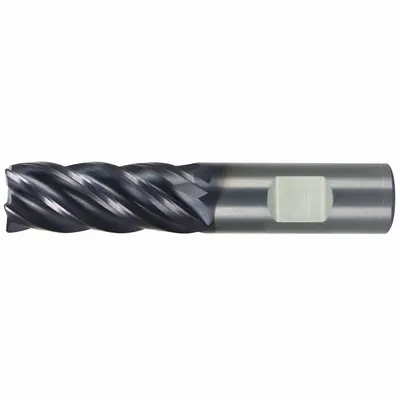 WIDIA HANITA: Carbide, AlTiN Coated, 5 Flute, 3/4" Mill Dia, 1-1/2" LOC - Fast-Cutting Carbide Corner-Radius End Mills for Steel & Cast Iron