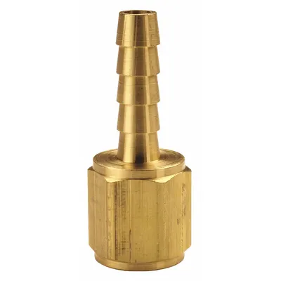 DIXON VALVE & COUPLING Barbed Hose Fitting: For 3/8 in Hose I.D., Hose Barb x NPTF - Brass Multipurpose (Air, Water, Chemical) Rigid Barbed Hose Fittings