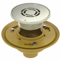 BESTCARE Floor Drain: Round, Stainless Steel, Satin, 9 in Overall Dia, 6 1/4 in Overall Ht, Slotted (MPN WHFD-6RD-2NH)