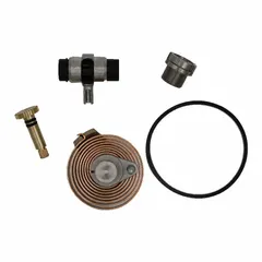 Valve repair kit for TM-90 Series mixing valves, compatible with model TM-920B-LF-DT. Includes a coil sleeve. Constructed from bronze, metal, and stainless steel. Used in commercial plumbing systems to restore valve function and maintain temperature control.