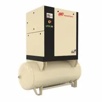 INGERSOLL RAND Rotary Screw Air Compressor: Horizontal, 20 hp, 78 cfm, 120 gal Tank, 460V AC (MPN UP6S-20-125)
