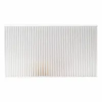 Panel-type cabin air filter for International vehicles. Overall length 13 13/16 inches. Traps dust, pollen, and airborne contaminants to improve interior air quality