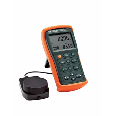EXTECH Light Meter: ±3% Light Level Accuracy, LCD, 36 in Sensor Cord Lg - Data Logging Light Meters