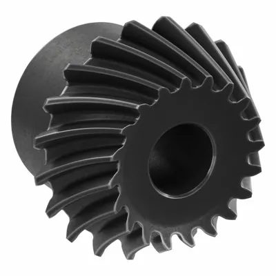 KHK GEARS Ground Spiral Bevel Gear: Spiral, Gear Ratio 2, Left Hand, Module m 2, 20 Teeth - Spiral Teeth Metric Bevel Gears & Pinions