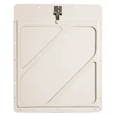 This aluminum back plate placard holder is designed for mounting on vehicles to display required placards. It measures 11 7/8 inches wide by 13 3/4 inches high, providing a secure frame that protects placards from weather and vibration.