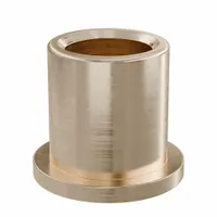 Flanged Sleeve Bearing: Bronze, SAE 841, 5/8 in Bore, 7/8 in OD, 1 in Lg, -35°F to 300°F, 10 PK (MPN FF852-04B)