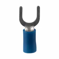 PANDUIT StrongHold(TM) EV14-14FB-Q Loose Piece Forks: Blue, Vinyl, 1/4 in Stud Size, Std Fork, 600 V