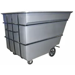 Steel-Reinforced Plastic Tilt Truck, 78 cu ft, 2800 lb, Gray