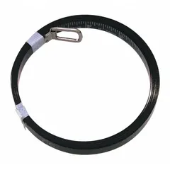 Replacement blade for open-reel long tape measures. SAE graduations in inches, 240-foot length. Restores measuring capability for compatible open-reel tape measures used in construction, surveying, and layout tasks.