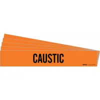 Pipe Marker: Caustic, Orange, Black, Fits 8 in and Larger Pipe O.D., 1 Pipe Markers, 5 PK (MPN 7339-1HV-PK)