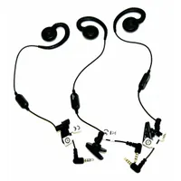 MOTOROLA Earpiece: Fits Motorola, For Bluetooth-Enabled Radios Series, D-Ring, Black, 1 Wires, 3 PK (MPN RLN6550A)