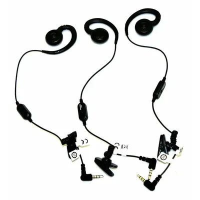 MOTOROLA Earpiece: Fits Motorola, For Bluetooth-Enabled Radios Series, D-Ring, Black - Motorola-Compatible Earpieces & Headsets