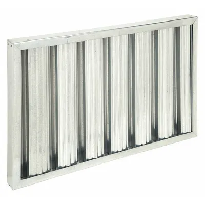 OEM Grease Filter: 16 in x 25 in x 2 in, Galvanized Steel, Baffle - Grease Collection Baffle Air Filters