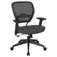 OFFICE STAR Office Chair: Space Seating, Ht, Gray, Fabric & Mesh Material, 18 1/2 in Back Ht (MPN 55-7N17-226)