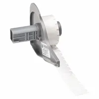 Pre-Cut Label Stock Roll: 13/64 in x 1/2 in, 1/2 in x 13/64 in, Polyester, White (Gloss) (MPN M7-5-423)