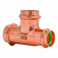QUICKFITTING SUREPRESS Crimp Tee Fitting: 1 in CTS x 1/2 in CTS x 1 in CTS size, Copper, EPDM O-Ring (MPN SPWT313R)