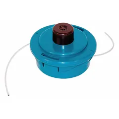 Nylon replacement head for engine string trimmers. 0.095-inch diameter, 4 1/2-inch overall length. Round, teal color. Compatible with manufacturer number EM400MP. Used for cutting grass and weeds in residential or light commercial landscaping.