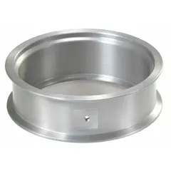 This ultrasonic test sieve features a #50 stainless steel screen with an aluminum frame, 9 1/2 in outside diameter, and 3 in height. Designed for particle size analysis, it separates and classifies dry powders and granular materials in industrial applications.