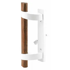This recessed handle is designed for sliding doors, providing a flush-mount locking solution. It measures 9 inches in height and 2 3/8 inches in width. Suitable for applications where space efficiency and secure door control are required.