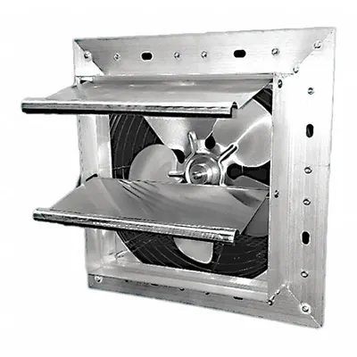 DAYTON Shutter Mount Exhaust Fan: 7 in Blade, Variable Speed, 1/25 hp, Totally Enclosed Air Over - Standard Shutter-Mount Exhaust Fans