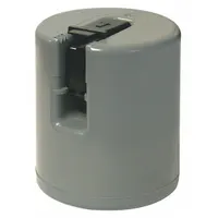 PVC cable weight for float switches, weighing 1.3 lb. Compatible with 14 AWG, 16 AWG, and 18 AWG wire gauges. Includes clip for attachment. Used to secure float switch cables in tanks, sumps, and basins to prevent false activation