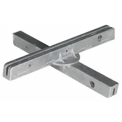 Silver mounting bracket with a 12-inch slot width and no adjustment angle. Designed for securing flat signs in municipal, traffic, or industrial settings. Fixed installation hardware for straightforward sign mounting.